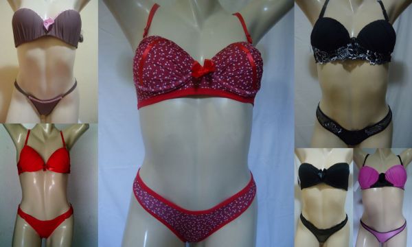 conjunto de lingerie em microfibra com renda COD=01